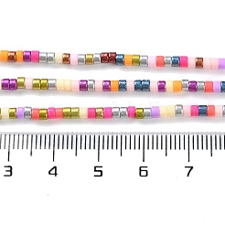 手作りランプワークビーズ連売り  ディスクビーズ  カラフル  2.5x2mm  穴：1mm  約224個/連  15.55インチ（39.5cm）&nbsp;X-LAMP-L078-008K