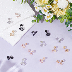 8 Pairs 4 Colors Alloy Cuff Earrings&nbsp;EJEW-UN0003-15