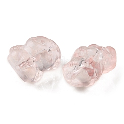 透明ガラスビーズ  クリスマスにサンタクロース  ミックスカラー  19x14x11mm  穴：1.4mm&nbsp;GLAA-C027-03