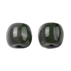 樹脂ビーズ  天然石風  バレル  ダークスレートグレー  8x7mm  穴：1.6mm&nbsp;RESI-N034-10-N01