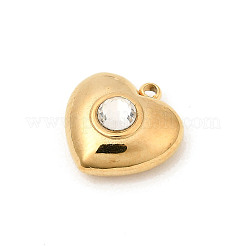 304 Stainless Steel Rhinestone Pendants&nbsp;STAS-P431-02G