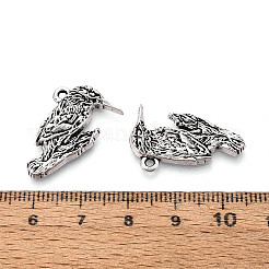 合金のチベット風チャーム  鳥のチャーム  カドミウムフリー＆鉛フリー  アンティークシルバー  25x16x2.5mm  穴：1.6mm&nbsp;TIBE-N014-20AS
