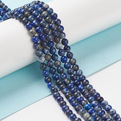 Natural Lapis Lazuli Round Beads Strands&nbsp;G-I181-09-4mm