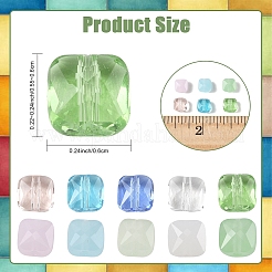 250Pcs 5 Colors Transparent Glass Beads&nbsp;GLAA-YW0005-69