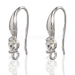 真鍮ワイヤーイヤリング金具60個  プラチナ  18x9.5x3.5mm  穴：1.6mm  ピン：0.9mm&nbsp;FIND-SP0003-67A-LG