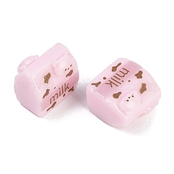 樹脂カボション  クマのミルク  パールピンク  20~20.5x21~22x14~14.5mm&nbsp;RESI-Q014-05B