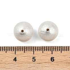 圧縮コットンパールビーズ  環境に優しい  ラウンド  ホワイト  10~11mm  穴：1.4mm&nbsp;X-WOVE-V001-A01-10mm