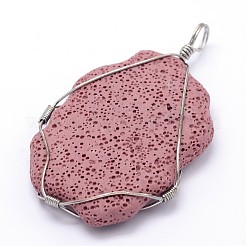 Nuggets Synthetic Lava Rock Big Pendants&nbsp;G-L155-08G