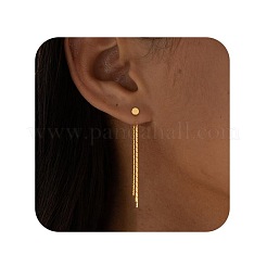 Brass Chain Tassel Stud Earrings&nbsp;FS-WGE0263-03