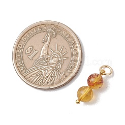 Natural Amber Round Pendants&nbsp;PALLOY-JF04990