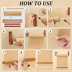 PU Leather Wall-mounted Towel Holder&nbsp;HJEW-PH0001-99