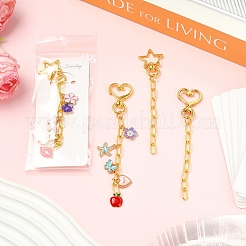 20Pcs 2 Styles Iron Pendant Decorations&nbsp;HJEW-YW00427