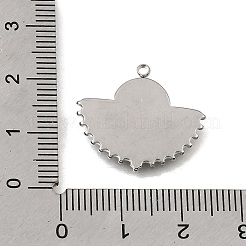 304ステンレスペンダント  エナメル  ファンチャーム  ステンレス鋼色  ミックスカラー  19.5x22x2mm  穴：1.5mm&nbsp;STAS-N108-89P