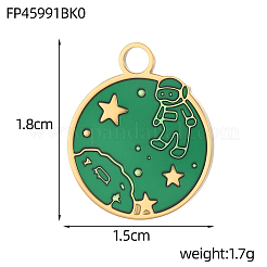 304 Stainless Steel Enamel Pendants&nbsp;STAS-OY013-72G