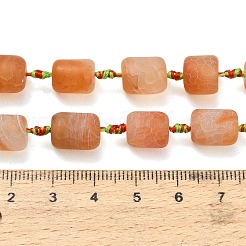 天然石風化瑪瑙ビーズ連売り  染め＆加熱  コラム  チョコレート  10~12x9~11mm  穴：1.2mm  約25個/連  15.35~15.75''（39~40センチメートル）&nbsp;G-A321-D02-01B