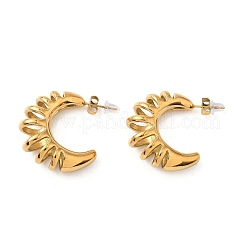 C-Shaped 304 Stainless Steel Stud Earrings for Women&nbsp;EJEW-G444-01G