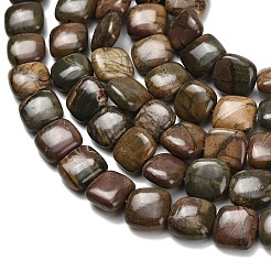 Natural Picasso Stone/Polychrome Jasper Beads Strands&nbsp;G-Z110-H02
