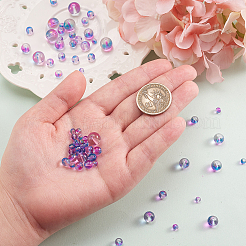 4 Styles Transparent Spray Painted Glass Beads&nbsp;GLAA-CJ0001-42