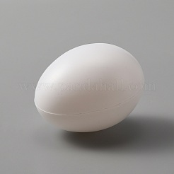 空白のプラスチック製のシミュレーションの卵  イースターエッグクラフト  ホワイト  5.3x4x3.9cm&nbsp;DIY-WH0308-213
