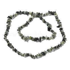天然石グリーンルチルクォーツビーズ連売り  チップ  1~8x5~17x5~8mm  穴：0.9~1mm  30.31~31.50''（77~80センチメートル）&nbsp;G-M205-81