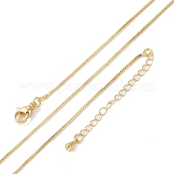 Brass Box Chain Necklaces for Women&nbsp;NJEW-D302-41G