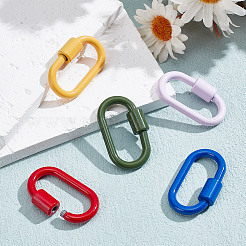 5Pcs 5 Colors Baking Paint Alloy Screw Locking Carabiners&nbsp;FIND-FI0001-12