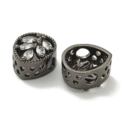 Rack Plating Brass Micro Pave Cubic Zirconia Beads&nbsp;KK-A220-12B