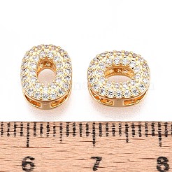 Brass Micro Pave Clear Cubic Zirconia Beads&nbsp;KK-T071-17G-O