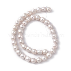 バロック天然ケシパールビーズ  オーバル  貝殻色  9.5~12.5x8.5~10mm  穴：0.8mm&nbsp;PEAR-N020-J15
