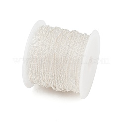 真鍮ローロチェーン  ハンダ付け  スプールで  銀  1x0.2mm&nbsp;CHC-P015-02S