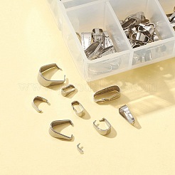 220Pcs 8 Style 304 Stainless Steel Snap on Bails&nbsp;STAS-FS0001-26