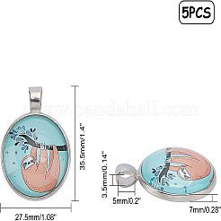 Alloy Glass Pendants&nbsp;PALLOY-CA0001-23