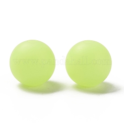蓄光シリコーンビーズ  DIYの看護ネックレスとブレスレット作り  ラウンド  黄緑  11.5mm  穴：2mm&nbsp;LS-SIL-I002-01J
