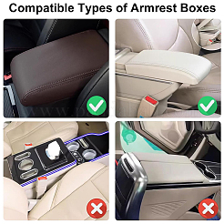 キラキラ輝く車用センターコンソールカバー1個とシリコン製車用ラウンドカップマット2個セット  レザーラインストーンカーアームレストカバークッション、収納バッグ2個付き  パープル  カバー：325x450x5mm  1 PC&nbsp;AJEW-AR0005-53
