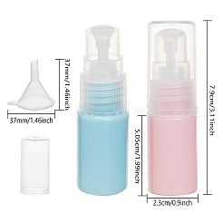 DIY化粧品保管容器キット  携帯用プラスチックトラベルローションボトルとファンネルホッパー付き  ミックスカラー  7.9x2.3cm  容量：10ミリリットル  14個/セット&nbsp;DIY-BC0011-50