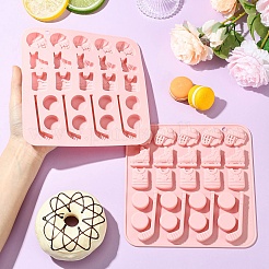 DIYクラフト用ホッケーテーマシリコン型2個  ピンク  18.3x18.1x1.3cm&nbsp;ST-CJ0007-79