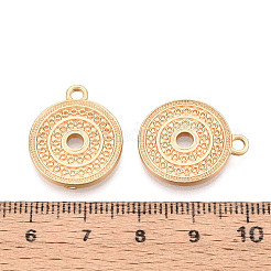 合金ペンダント  フラットラウンド  カドミウムフリー＆鉛フリー  マットゴールドカラー  21x18x2mm  穴：2.2mm&nbsp;PALLOY-N179-30MG