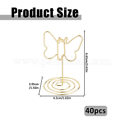 40Pcs Golden Iron Wire Note Holder&nbsp;AJEW-FH0009-17B