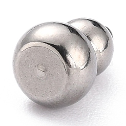 変色しにくい304ステンレススチールビーズ  ドリルなし/穴なしビーズ  ヒョウタン  ステンレス鋼色  9.4x5.8mm&nbsp;LS-STAS-B011-05B-P