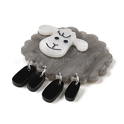 Acrylic Alloy Pendants&nbsp;SACR-S679-03B