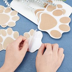 ペバ接着剤滑り止めバスタブステッカー  プラスチックスクレーパー付き  浴室付属品  足跡  サドルブラウン  111x127x1mm&nbsp;FIND-WH0077-41
