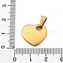 Heart 304 Stainless Steel Pendants&nbsp;STAS-M121-13G