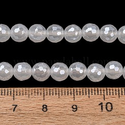 Electroplated Natural Agate Beads Strands&nbsp;G-B191-A07-6mm-20
