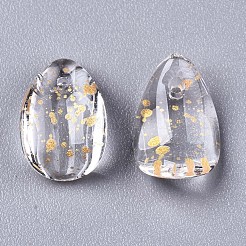 Transparent Spray Painted Glass Charms&nbsp;GLAA-T016-36-H01