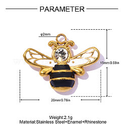 304 Stainless Steel Enamel Pendants&nbsp;STAS-OY019-58G