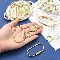 6Pcs Brass Screw Carabiner Lock Charms&nbsp;KK-FS0002-21