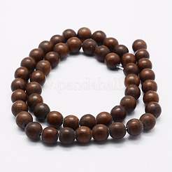 天然石ペトリファイドウッドビーズ連売り  ラウンド  8mm  穴：1mm  約49~50個/連  15インチ&nbsp;X-G-K257-05-8mm