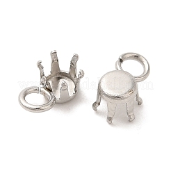 304 Stainless Steel Charms Rhinestone Claw Settings&nbsp;STAS-U025-02A-P
