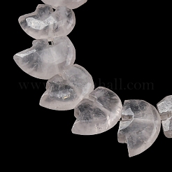 天然石ローズクォーツビーズ連売り  ズニベア  12~13x18.5~19.5x6~6.5mm  穴：1mm  約28~33個/連  12.99~16.54インチ（33~42cm）&nbsp;G-F783-G09-01
