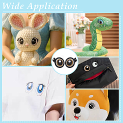 20 Pairs Polyester Eye Cloth Patches&nbsp;PATC-PH0001-71A